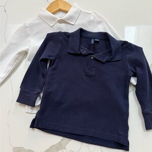 Janie and Jack Classic Navy and White Kids Polo Shirts